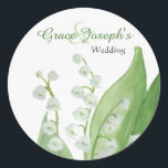 Lily of the Valley Sticker<br><div class="desc">Watercolor lily of the valley flowers "grow" against a white background in this lovely wedding invitation. (Designed by Freepik). The sticker is easy to customise with your wording, font and font colour.Not exactly what you're looking for? All our products can be custom designed to meet your needs at no extra...</div>