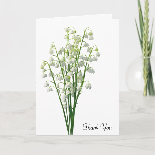 Lily of the Valley Sympathy Thank You Card (Front)