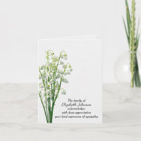 Lily of the Valley Sympathy Thank You from Family