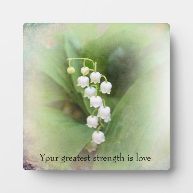 Lily of The Valley Tabletop Plaque with Easel (Front)