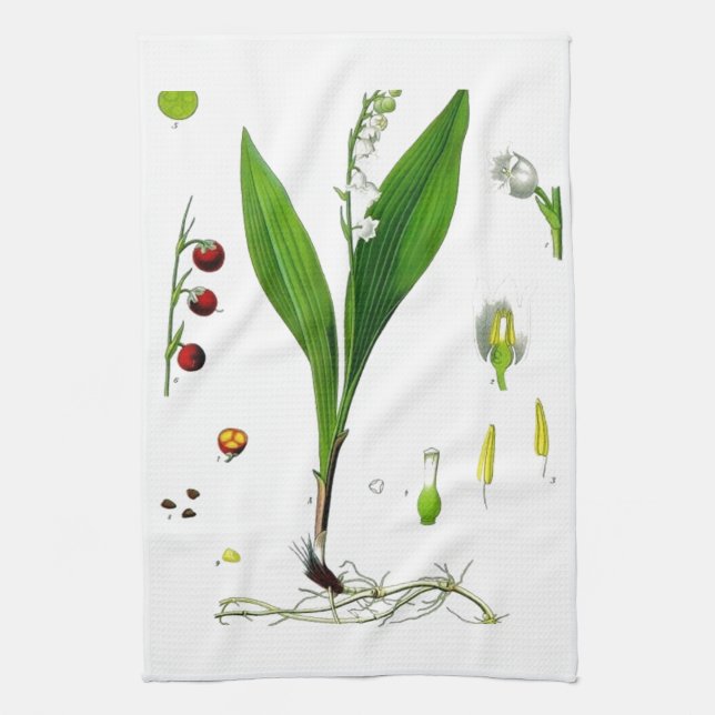 Lily of the Valley Tea Towel (Vertical)