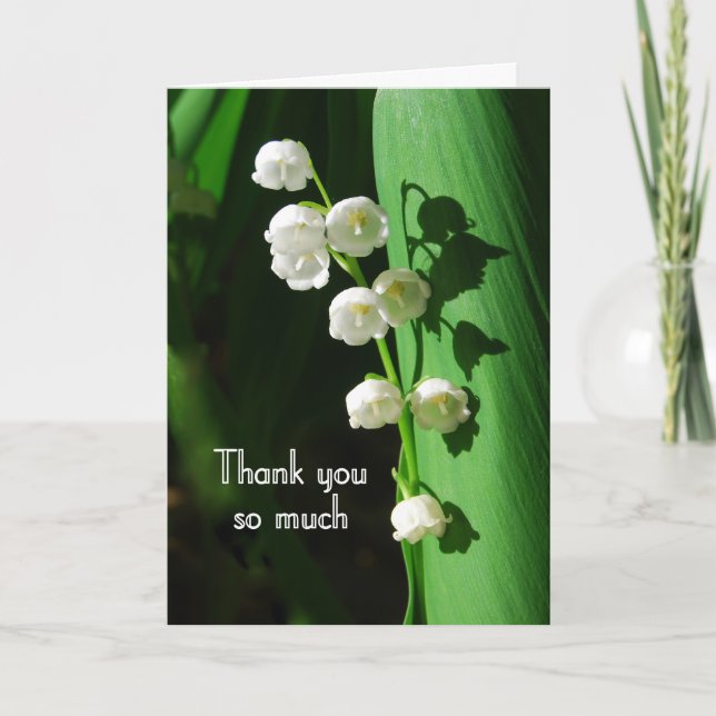 Lily of the Valley Thank You Card (Front)