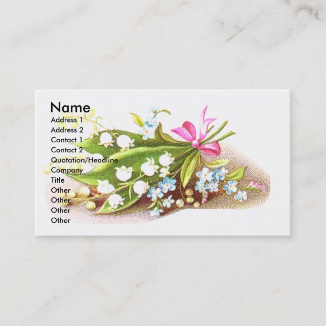 Lily of the Valley Victorian Scrapbook Card (Front)