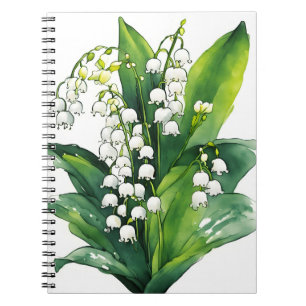 Lily of the Valley - Watercolor flowers Notebook