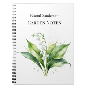 Lily of the Valley Watercolor Plant Garden Lover's Notebook