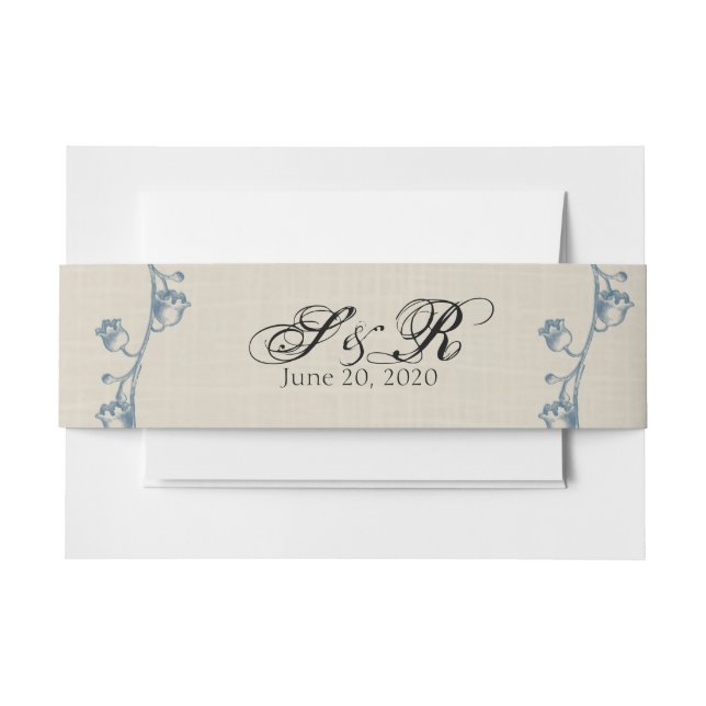 Lily of the Valley Wedding Belly Band Invitation Belly Band (Front Example)