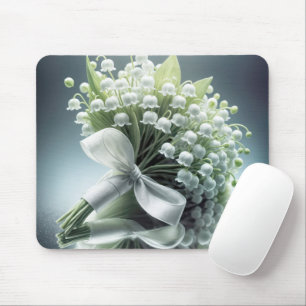 Lily of the Valley Wedding Bouquet Mouse Mat