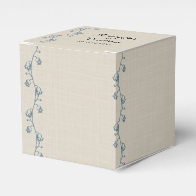 Lily of the Valley Wedding Favour Box (Front Side)