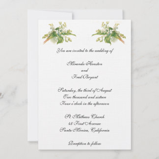 Lily of the Valley Wedding Invitation