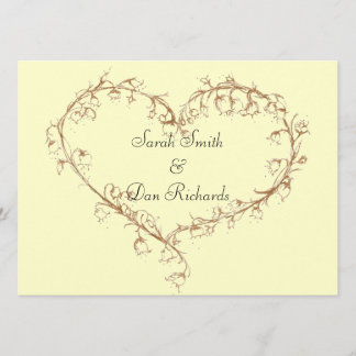 lily of the valley wedding invitation