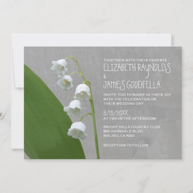 Lily of the Valley Wedding Invitations (Front)