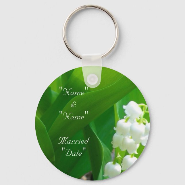 Lily of The Valley Wedding Keychain (Front)