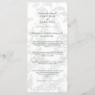 Lily of the Valley Wedding Program Programme