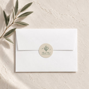 Lily of the Valley Wedding Round Sticker