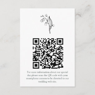 Lily of the Valley - White Collation RSVP Enclosure Card