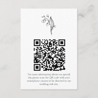 Lily of the Valley - White Collation RSVP Enclosure Card