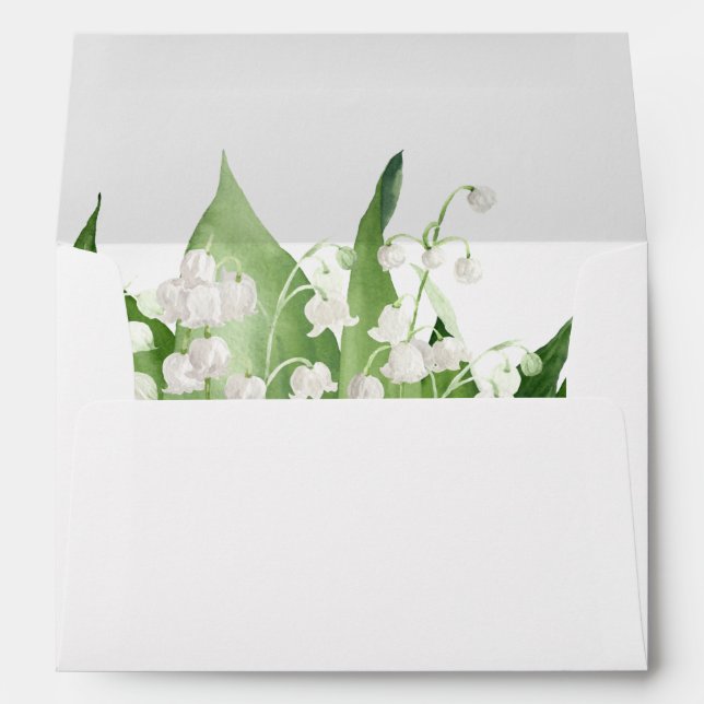 Lily of the Valley White Floral Envelope (Back (Bottom))