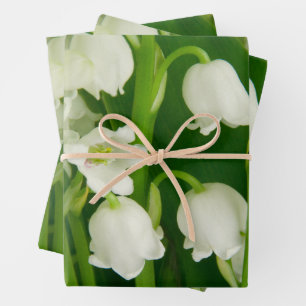 Lily of the Valley White Spring Flowers Wrapping Paper Sheet