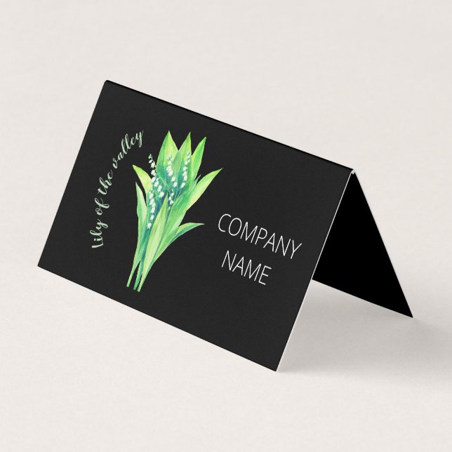 Lily of the valley wild flowers business card (Front)