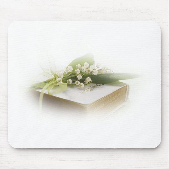 lily of the valley with bible mouse mat (Front)