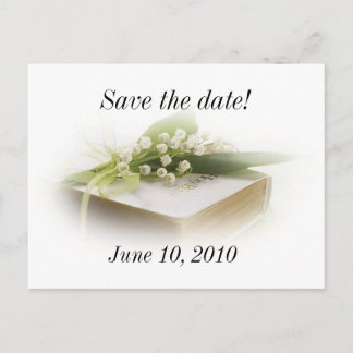 lily of the valley with bible postcard