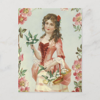 Lily of the Vally Maiden Postcard