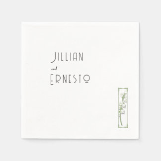 Lily of Valley || Colour illustration v1 Custom Napkin