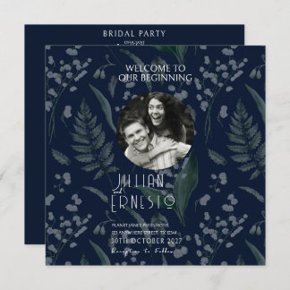 Lily of Valley Ferns || Dark Blue Photo Program Programme