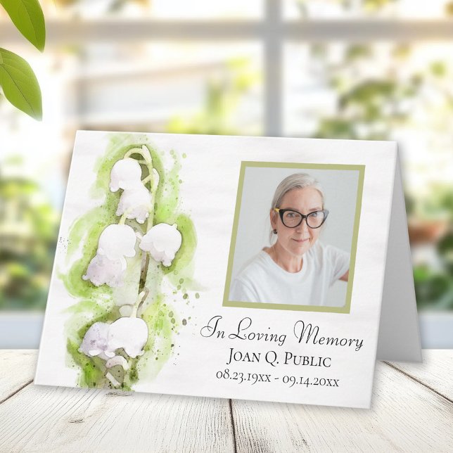 Lily of Valley Flowers Funeral Sympathy Thank You (Creator Uploaded)