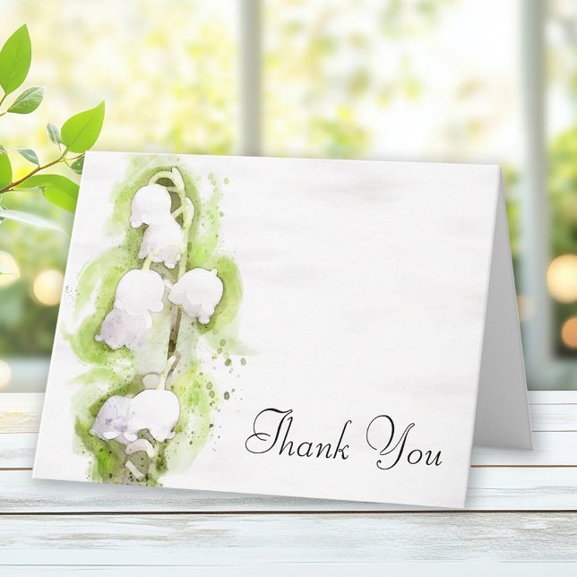 Lily of Valley Flowers Funeral Sympathy Thank You (Creator Uploaded)