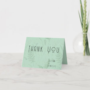 Lily of Valley    Soft Green Blank Inside Custom Thank You Card