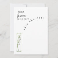Lily of Valley || White Save the Date v2