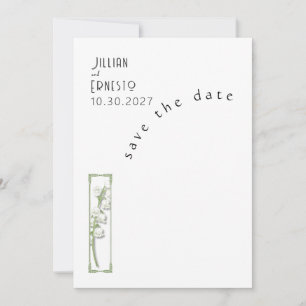 Lily of Valley White Save the Date v2 Invitation