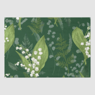 Lily of Valley with Ferns Dark Green Tissue Paper