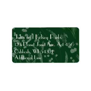 Lily of Valley with Ferns    Dk Green Custom Label