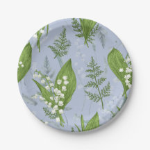 Lily of Valley with Ferns || Light Blue