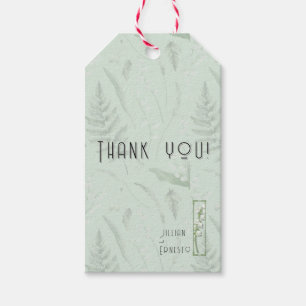 Lily of Valley with Ferns Pale Green Thank You Gift Tags