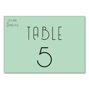Lily of Valley with Ferns    Soft Green 2 Sided Table Number