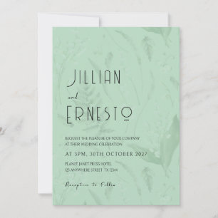 Lily of Valley with Ferns    Soft Green Custom Invitation