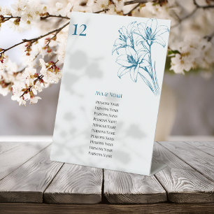 Lily Outline Wedding Pedestal Sign