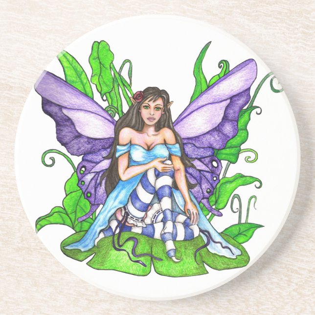 Lily Pad Fairy Coaster (Front)