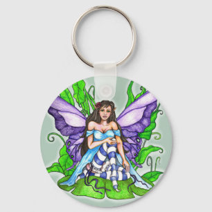 Lily Pad Fairy Key Ring