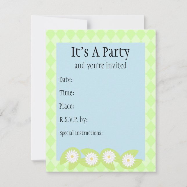Lily Pad Invitation (Front)