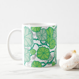 Lily Pad Koi Pond Pattern Coffee Mug