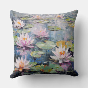 Lily Pad Pond Throw Pillow