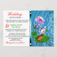 Lily Pad Wedding Invitation With Frog