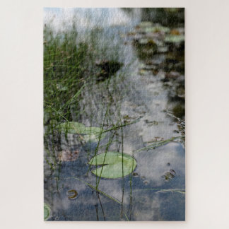 Lily Pads and Reflections – Tranquil Pond Puzzle 