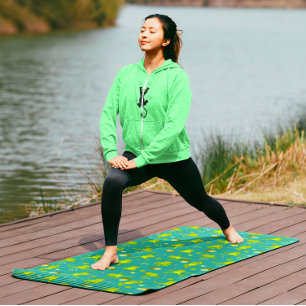 Lily Pads Flowers Yoga Frogs Funny Mat