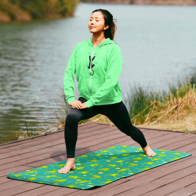 Lily Pads Flowers Yoga Frogs Funny Yoga Mat (Creator Uploaded)