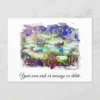 *|* Lily Pads Monet Pond AR23 Personalise text 